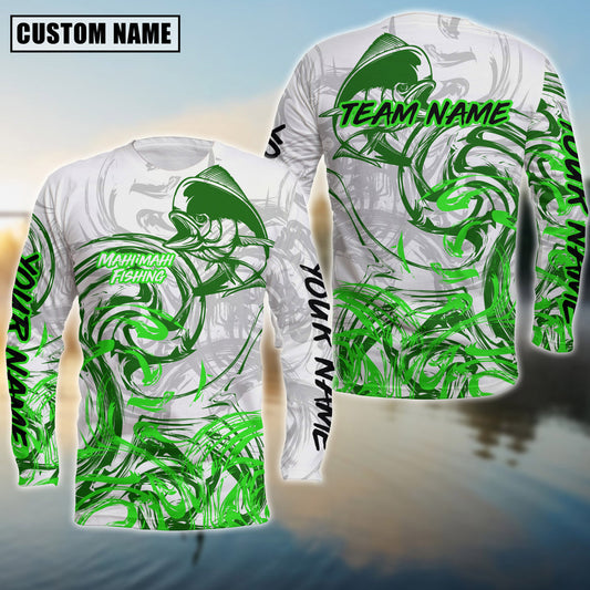 Bluejose Mahi-Mahi Fishing Deep Sea Trophy Custom Name & Team Name 3D Shirts