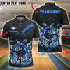 BlueJose Bowling And Pins Strike Power Happy Ball & Flying Pins Customized Name 3D Shirt (4 Colors)