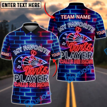 BlueJose Darts The Armed And Hammered Neon Dart Team Design Personalized Name Shirt