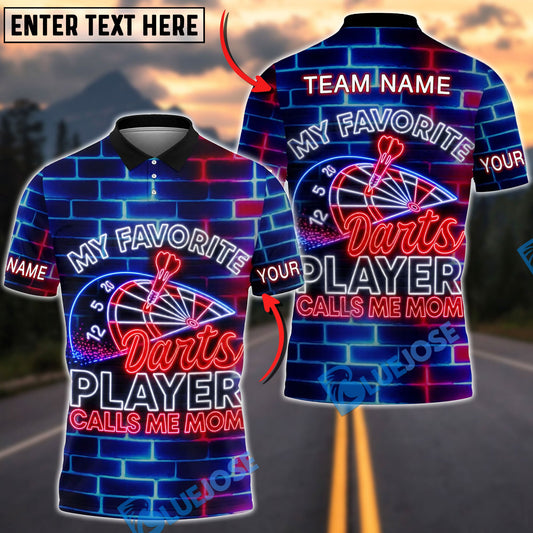 BlueJose Darts The Armed And Hammered Neon Dart Team Design Personalized Name Shirt