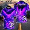 BlueJose Darts Flaming Phoenix Dartboard Multicolor Options Personalized Name Shirt (4 Colors)
