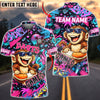 BlueJose Darts Graffiti Cool Monkey Game Character Multicolor Options Personalized Name Shirt (4 Colors)