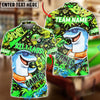 BlueJose Billiards Graffiti Cool Dolphin 8 Ball Character Personalized Name Shirt (4 Colors)