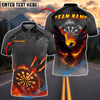 BlueJose Darts Diabolus Unique Flame Bird Customized Name, Team Name 3D Shirt (4 Colors)