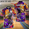 BlueJose Bowling Graffiti Skull Customized Name, Team Name 3D Shirt (4 Colors)