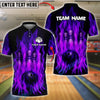 BlueJose Bowling And Pins Inferno Customized Name, Team Name 3D Shirt (4 Colors)