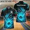 BlueJose Bowling And Pins Firestorm Strike Customized Name, Team Name 3D Shirt (4 Colors)