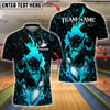 BlueJose Bowling And Pins Viking Flame Customized Name, Team Name 3D Shirt (4 Colors)