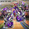 BlueJose Bowling And Pins Urban Impact Customized Name, Team Name 3D Shirt (4 Colors)