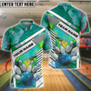 BlueJose Bowling And Pins Cosmic Strike Impact Customized Name, Team Name 3D Shirt (4 Colors)