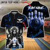 BlueJose Bowling And Pins Sacred Jesus Christ Blood Customized Name, Team Name 3D Shirt (4 Colors)