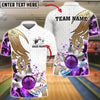 BlueJose Bowling And Pins Tribal Flame Rainbow Pattern Customized Name, Team Name 3D Shirt (4 Colors)