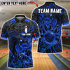 BlueJose Bowling And Pins Neon Cobra Snake Customized Name, Team Name 3D Shirt (4 Colors)