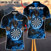 BlueJose Darts Mystic Dragon Fire Dartboard Design Multicolor Options Personalized Name Shirt (6 Colors)