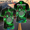 BlueJose Darts Mystic Dragon Fire Dartboard Design Multicolor Options Personalized Name Shirt (6 Colors)