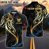 BlueJose Darts Sport Golden Tribal Crown Personalized Name, Team Name Unisex Shirt (4 Colors)