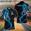 BlueJose Bowling And Pins Sport Golden Tribal Crown Customized Name, Team Name 3D Shirt (4 Colors)