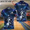 BlueJose Bowling And Pins Cute Unicorn Galaxy Fantasy Customized Name, Team Name 3D Shirt (4 Colors)
