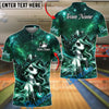 BlueJose Bowling And Pins Cute Unicorn Galaxy Fantasy Customized Name, Team Name 3D Shirt (4 Colors)