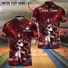 BlueJose Bowling And Pins Cute Unicorn Galaxy Fantasy Customized Name, Team Name 3D Shirt (4 Colors)
