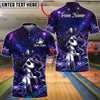 BlueJose Bowling And Pins Cute Unicorn Galaxy Fantasy Customized Name, Team Name 3D Shirt (4 Colors)