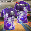 BlueJose Bowling And Pins Impact Customized Name, Team Name 3D Shirt (4 Colors)