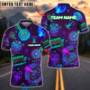 BlueJose Darts Neon Dart Bar Personalized Name, Team Name Shirt (4 Colors)