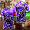BlueJose Billiards 8-Ball Pool Thunder Skull Reaper Personalized Name Shirt (4 Colors)
