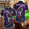 BlueJose Billiards 8-Ball Dragon Fiery Crack Pattern Personalized Name Shirt (4 Colors)