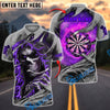 BlueJose Darts Fire Skull Dartboard Customized Name, Team Name 3D Shirt (4 Colors)