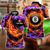 BlueJose Billiards 8 Ball Double Firestorm Personalized Name Shirt (4 Colors)