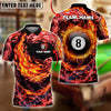 BlueJose Billiards 8 Ball Double Firestorm Personalized Name Shirt (4 Colors)