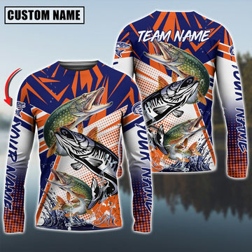 Bluejose Pike Fishing Ocean Hunter Custom Name & Team Name Shirts