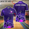 BlueJose Bowling Galaxy Strike Customized Name, Team Name 3D Shirt (4 Colors)