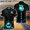 BlueJose Bowling And Pins Crowned King Customized Name, Team Name 3D Shirt (4 Colors)