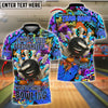 BlueJose Bowling And Pins ‚Äö√Ñ√∫Split Personality‚Äö√Ñ√π Graffiti Style Customized Name, Team Name 3D Shirt (4 Colors)