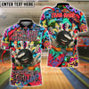 BlueJose Bowling And Pins ‚Äö√Ñ√∫Split Personality‚Äö√Ñ√π Graffiti Style Customized Name, Team Name 3D Shirt (4 Colors)