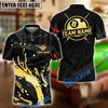 BlueJose Billiards Ball 8 Pool Golden Splash Personalized Name Shirt (4 Colors)