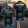 BlueJose Darts Evil Teddy Bear with Dartboard Customized Name, Team Name 3D Shirt (4 Colors)