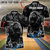 BlueJose Bowling And Pins Flame Lightning Lion Customized Name, Team Name 3D Shirt (6 Colors)