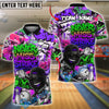 BlueJose Bowling And Pins ‚Äö√Ñ√∫Never Miss Strike‚Äö√Ñ√π Urban Hip-Hop Customized Name, Team Name 3D Shirt (4 Colors)