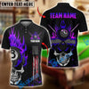 BlueJose Billiards Ball 8 Skull Fire Personalized Name & Team Name Shirt (4 Colors)