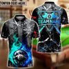 BlueJose Billiards Fire And Ice 8 Ball Broken Glass Customized Name, Team Name 3D Shirt (4 Colors)