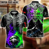 BlueJose Billiards Fire And Ice 8 Ball Broken Glass Customized Name, Team Name 3D Shirt (4 Colors)