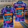 BlueJose Bowling Drinking Team Bowling Problem Customized Name, Team Name 3D Shirt