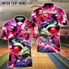 BlueJose Bowling And Pins Storm Shark Customized Name, Team Name 3D Shirt (4 Colors)
