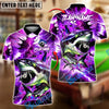 BlueJose Billiards 8-Ball Lightning Shark Personalized Name Shirt (4 Colors)