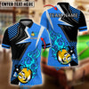 BlueJose Billiards Ball 9 Pool Funny Blazing Strike Personalized Name & Team Name Shirt (4 Colors)