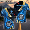 BlueJose Darts Dartboard Colorful Smoke Customized Name, Team Name 3D Shirt (4 Colors)