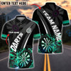 BlueJose Darts Fiery Dartboard Explosion Customized Name, Team Name 3D Shirt (4 Colors)